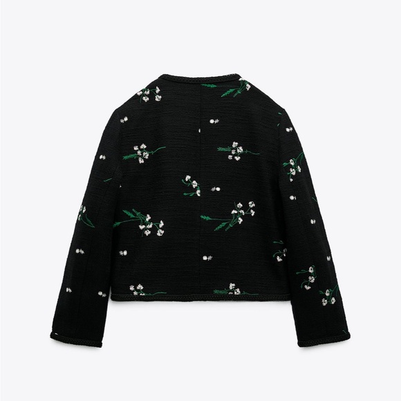 ZARA Structured Embroidered Jacket/Cardigan - Picture 2 of 8